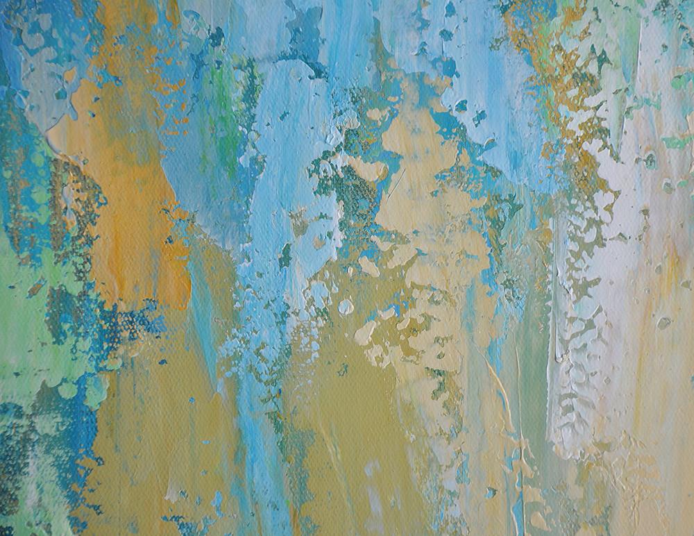 Original Abstract Painting Extra Large Canvas Art,Vertical Palette Knife Contemporary Art,Modern Canvas Art,Blue,Yellow,White.etc
